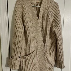 Cozy Cream with Sprinkle Color Knit Cardigan